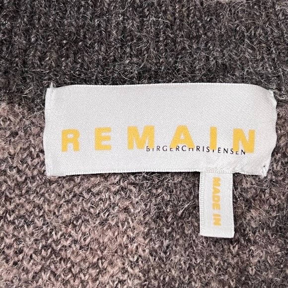 REMAIN Birger Christensen Wool and Mohair Cardigan in Major Brown Comb Size 8‎ - Picture 2 of 9